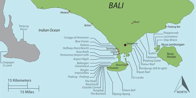 Explore Bali's Surfspots all around the island
