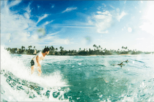 surfing in Bali