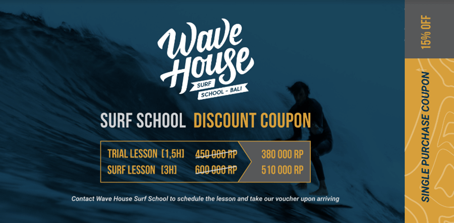 15% off for all surf lessons